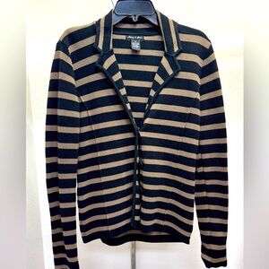 Audrey & Grace women’s  sweater size medium  - Black and Tan Stripes